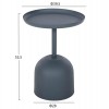 ΤΡΑΠΕΖΙ ΒΟΗΘΗΤΙΚΟ ΣΤΡΟΓΓΥΛΟ DELBEL HM4261.05 ΜΕΤΑΛΛΟ ΜΠΛΕ ΣΚΟΥΡΟ Φ39,5x53,5Υ εκ.