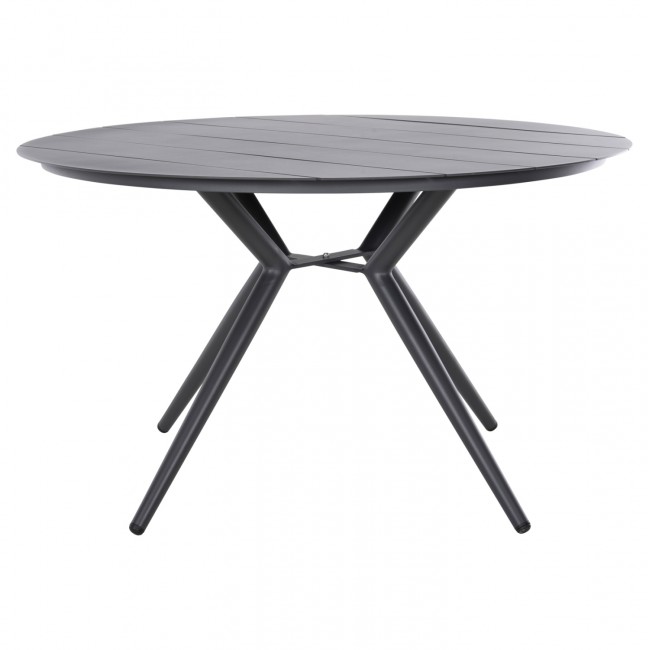 ΤΡΑΠΕΖΙ ΑΛΟΥΜΙΝΙΟΥ ΣΤΡΟΓΓΥΛΟ HIGER HM6061.03 ΑΝΘΡΑΚΙ Φ126Χ73Υεκ.