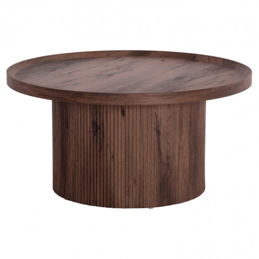 ΤΡΑΠΕΖΙ ΣΑΛΟΝΙΟΥ MARGON HM18026 MDF ΣΕ ΣΚΟΥΡΟ ΚΑΦΕ ΞΥΛΟΥ Φ80x40,5Υεκ.