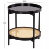 ΒΟΗΘΗΤΙΚΟ ΤΡΑΠΕΖΙ SEITZ HM18031 ΓΥΑΛΙ TOP-ΜΕΤΑΛΛΟ-RATTAN ΣΕ ΦΥΣΙΚΟ Φ50x55,5Υεκ.