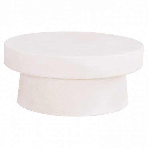 ΤΡΑΠΕΖΙ ΣΑΛΟΝΙΟΥ ΣΤΡΟΓΓΥΛΟ ΣΕΙΡΑ SANTORINI HM18050 MDF ΣΕ ΥΠΟΛΕΥΚΟ ΧΡΩΜΑ Φ80x35Υεκ.