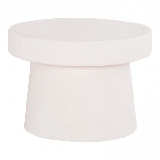 ΤΡΑΠΕΖΙ ΣΑΛΟΝΙΟΥ ΣΤΡΟΓΓΥΛΟ ΣΕΙΡΑ SANTORINI HM18051 MDF ΣΕ ΥΠΟΛΕΥΚΟ ΧΡΩΜΑ Φ60x42,5Υεκ.