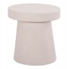 ΤΡΑΠΕΖΙ ΣΑΛΟΝΙΟΥ ΣΤΡΟΓΓΥΛΟ ΣΕΙΡΑ SANTORINI HM18052 MDF ΣΕ ΥΠΟΛΕΥΚΟ ΧΡΩΜΑ Φ48x49Υεκ.