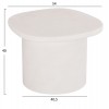 ΤΡΑΠΕΖΙ ΣΑΛΟΝΙΟΥ ΟΒΑΛ ΣΕΙΡΑ SANTORINI HM18054 MDF ΣΕ ΥΠΟΛΕΥΚΟ ΧΡΩΜΑ 54x54,5x40Υεκ