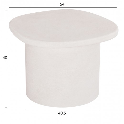 ΤΡΑΠΕΖΙ ΣΑΛΟΝΙΟΥ ΟΒΑΛ ΣΕΙΡΑ SANTORINI HM18054 MDF ΣΕ ΥΠΟΛΕΥΚΟ ΧΡΩΜΑ 54x54,5x40Υεκ