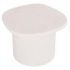 ΤΡΑΠΕΖΙ ΣΑΛΟΝΙΟΥ ΟΒΑΛ ΣΕΙΡΑ SANTORINI HM18054 MDF ΣΕ ΥΠΟΛΕΥΚΟ ΧΡΩΜΑ 54x54,5x40Υεκ