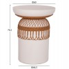 ΤΡΑΠΕΖΙ ΤΡΑΠΕΖΑΡΙΑΣ PRILEP HM18159.02 FIBER CEMENT ΛΕΥΚΟ & RATTAN--Φ60x76,5Υεκ