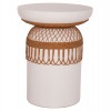 ΤΡΑΠΕΖΙ ΤΡΑΠΕΖΑΡΙΑΣ PRILEP HM18159.02 FIBER CEMENT ΛΕΥΚΟ & RATTAN--Φ60x76,5Υεκ