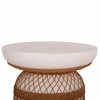 ΤΡΑΠΕΖΙ ΤΡΑΠΕΖΑΡΙΑΣ PRILEP HM18159.02 FIBER CEMENT ΛΕΥΚΟ & RATTAN--Φ60x76,5Υεκ