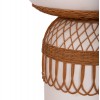 ΤΡΑΠΕΖΙ ΤΡΑΠΕΖΑΡΙΑΣ PRILEP HM18159.02 FIBER CEMENT ΛΕΥΚΟ & RATTAN--Φ60x76,5Υεκ