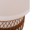 ΤΡΑΠΕΖΙ ΤΡΑΠΕΖΑΡΙΑΣ PRILEP HM18159.02 FIBER CEMENT ΛΕΥΚΟ & RATTAN--Φ60x76,5Υεκ
