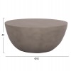 ΤΡΑΠΕΖΙ ΣΑΛΟΝΙΟΥ ΣΤΡΟΓΓΥΛΟ ALLAN HM18162.03 FIBER CEMENT ΣΕ ΓΚΡΙ--Φ92x49Υεκ.