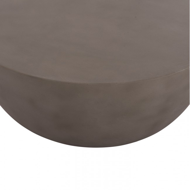 ΤΡΑΠΕΖΙ ΣΑΛΟΝΙΟΥ ΣΤΡΟΓΓΥΛΟ ALLAN HM18162.03 FIBER CEMENT ΣΕ ΓΚΡΙ--Φ92x49Υεκ.