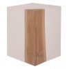 ΒΟΗΘΗΤΙΚΟ ΤΡΑΠΕΖΙ LEIA HM18163.02 FIBER CEMENT ΛΕΥΚΟ-ΞΥΛΟ TEAK 32.5x32.5x46Υεκ.