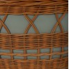ΤΡΑΠΕΖΙ ΣΑΛΟΝΙΟΥ VILHENA HM18165 FIBER CEMENT ΠΡΑΣΙΝΟ-RATTAN ΦΥΣΙΚΟ Φ56x47Υεκ.