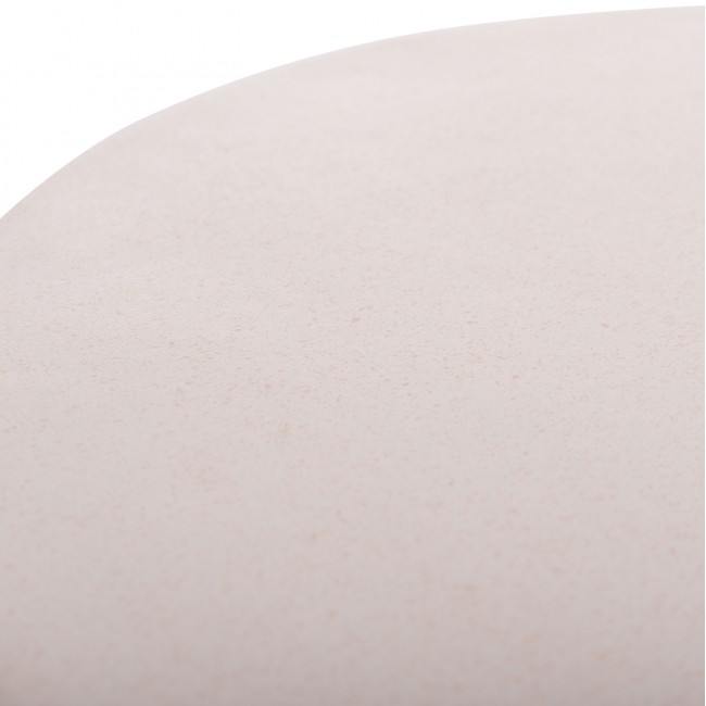 ΒΟΗΘΗΤΙΚΟ ΤΡΑΠΕΖΙ ΣΤΡΟΓΓΥΛΟ DELIA HM18167.02 FIBER CEMENT ΛΕΥΚΟ & RATTAN Φ40x45Υεκ