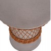 ΒΟΗΘΗΤΙΚΟ ΤΡΑΠΕΖΙ ΣΤΡΟΓΓΥΛΟ DELIA HM18167.03 FIBER CEMENT ΓΚΡΙ & RATTAN Φ40x45Υεκ