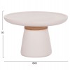 ΒΟΗΘΗΤΙΚΟ ΤΡΑΠΕΖΙ TRED HM18168.02 FIBER CEMENT ΛΕΥΚΟ-ΦΥΣΙΚΟ RATTAN--Φ49x30Υεκ.