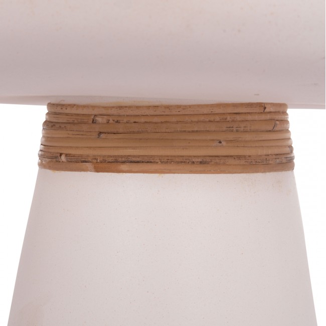 ΒΟΗΘΗΤΙΚΟ ΤΡΑΠΕΖΙ TRED HM18168.02 FIBER CEMENT ΛΕΥΚΟ-ΦΥΣΙΚΟ RATTAN--Φ49x30Υεκ.