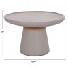 ΒΟΗΘΗΤΙΚΟ ΤΡΑΠΕΖΙ TRED HM18168.03 FIBER CEMENT ΓΚΡΙ-ΦΥΣΙΚΟ RATTAN--Φ49x30Υεκ.
