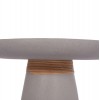 ΒΟΗΘΗΤΙΚΟ ΤΡΑΠΕΖΙ TRED HM18168.03 FIBER CEMENT ΓΚΡΙ-ΦΥΣΙΚΟ RATTAN--Φ49x30Υεκ.