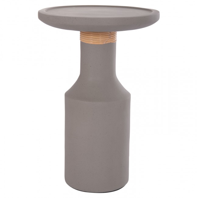 ΒΟΗΘΗΤΙΚΟ ΤΡΑΠΕΖΙ TRED(T) HM18169.03 FIBER CEMENT ΓΚΡΙ-ΦΥΣΙΚΟ RATTAN--Φ40x61Υεκ.