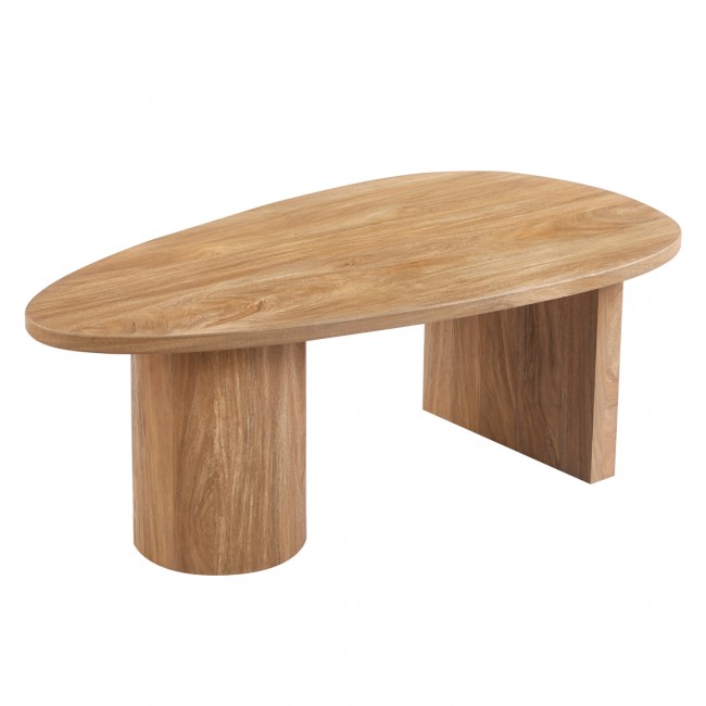 ΤΡΑΠΕΖΙ ΣΑΛΟΝΙΟΥ ΟΒΑΛ ALPER HM18327 MDF ΣΕ SONAMA ΧΡΩΜΑ 110x60x40Υεκ