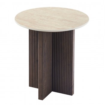 ΤΡΑΠΕΖΙ ΒΟΗΘΗΤΙΚΟ SKY HM18330 ΚΕΡΑΜΙΚΟ TOP ΟΨΗ ΤΡΑΒΕΡΤΙΝΑΣ-MDF ΒΑΣΗ ΚΑΦΕ Φ45x50Υεκ.