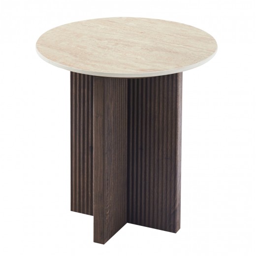 ΤΡΑΠΕΖΙ ΒΟΗΘΗΤΙΚΟ SKY HM18330 ΚΕΡΑΜΙΚΟ TOP ΟΨΗ ΤΡΑΒΕΡΤΙΝΑΣ-MDF ΒΑΣΗ ΚΑΦΕ Φ45x50Υεκ.