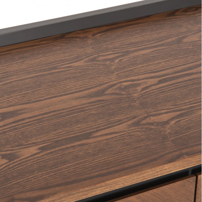ΜΠΟΥΦΕΣ BEEN HM9740 MDF ΣΕ ΣΚΟΥΡΟ ΓΚΡΙ & ΚΑΡΥΔΙ ΚΑΠΛΑΜΑ 170x43x83Υεκ.