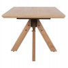 ΤΡΑΠΕΖΙ PAOLO HM9853 MDF ΜΕ ΚΑΠΛΑΜΑ ΦΡΑΞΙΝΟΥ-ΠΟΔΙΑ RUBBERWOOD-ΦΥΣΙΚΟ 180x90x75Yεκ