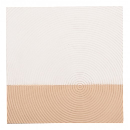 ΠΙΝΑΚΑΣ ΤΕΤΡΑΓΩΝΟΣ ΣΕΙΡΑ SANTORINI HM4519 MDF ΣΕ ΥΠΟΛΕΥΚΟ-ΚΑΦΕ ΧΡΩΜΑ 80x4(πάχος)x80Υεκ.