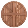 ΕΠΙΦΑΝΕΙΑ ΤΡΑΠΕΖΙΟΥ ΣΤΡΟΓΓΥΛΗ HM18133 ΞΥΛΟ TEAK--ΦΥΣΙΚΟ Φ70x4(πάχος)εκ.