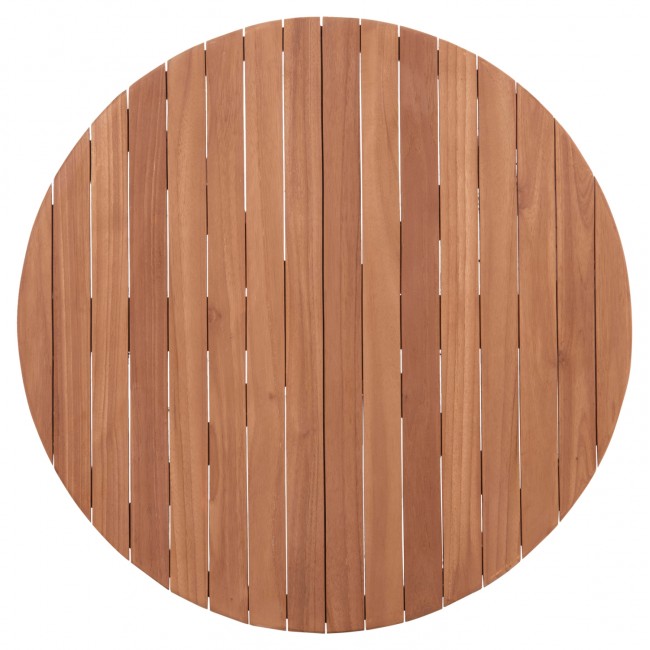 ΕΠΙΦΑΝΕΙΑ ΤΡΑΠΕΖΙΟΥ ΣΤΡΟΓΓΥΛΗ HM18134 ΞΥΛΟ TEAK--ΦΥΣΙΚΟ Φ80x4(πάχος)εκ.