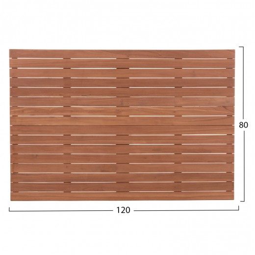 ΕΠΙΦΑΝΕΙΑ ΤΡΑΠΕΖΙΟΥ ΟΡΘΟΓΩΝΙΑ HM18138 ΞΥΛΟ TEAK--ΦΥΣΙΚΟ 120x80x4(πάχος)εκ.