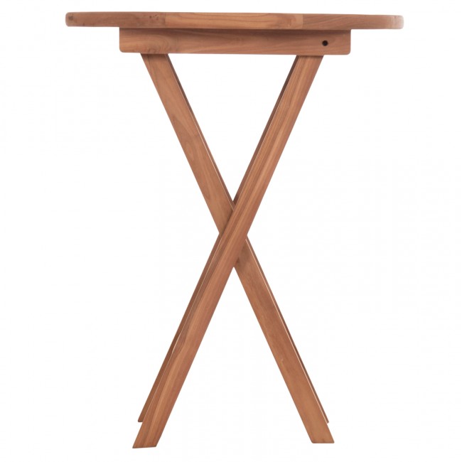 ΤΡΑΠΕΖΙ ΣΚΗΝΟΘΕΤΗ ΣΤΡΟΓΓΥΛΟ ERIS HM18119 ΞΥΛΟ TEAK--ΦΥΣΙΚΟ Φ60x75Υεκ.