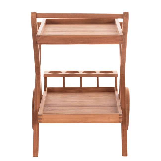 ΔΙΣΚΟΣ ΣΕΡΒΙΡΙΣΜΑΤΟΣ ΣΕ ΤΡΟΛΕΥ ALFRED HM4579 ΞΥΛΟ TEAK--ΦΥΣΙΚΟ 86x56x80Υεκ.