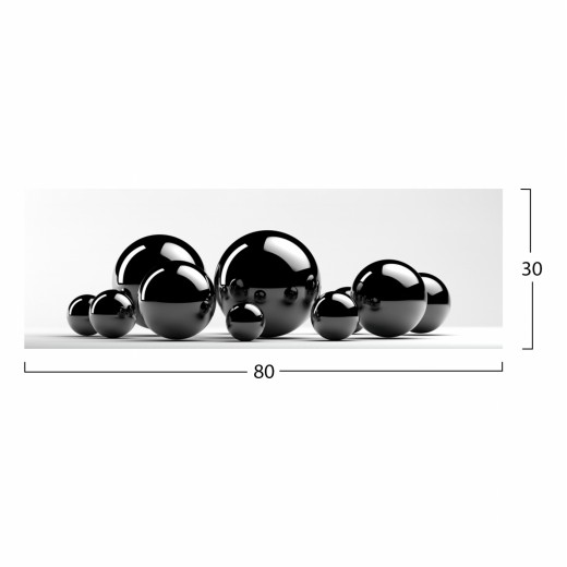 ΠΙΝΑΚΑΣ ΚΑΜΒΑΣ BLACK AND WHITE HM7198.02 80X3X30 εκ.