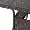 ΤΡΑΠΕΖΙ ΜΕΤΑΛΛΙΚΟ MILITARY RATTAN ΓΚΡΙ HM5141.31 120x70x75Υ εκ.