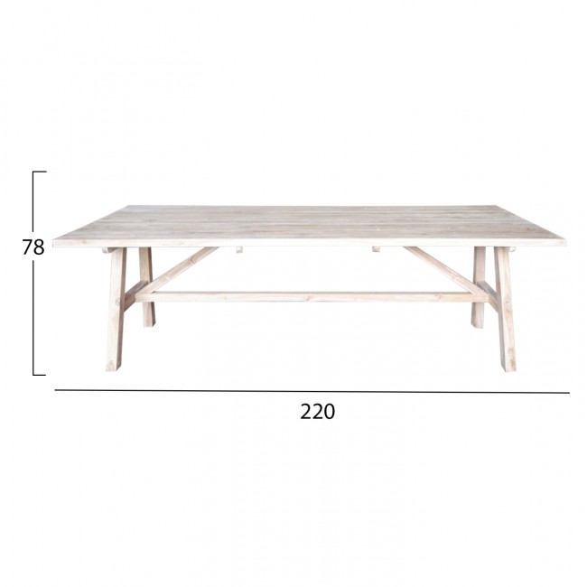 ΤΡΑΠΕΖΙ GROOVE HM9390.01 ΑΠΟ ΞΥΛΟ ΜΑΣΙΦ ΤΕΑΚ 220X100X90Υεκ.