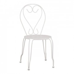 ΚΑΡΕΚΛΑ ΜΕΤΑΛΛΙΚΗ AMORE ΛΕΥΚΗ 42x48x90 εκ. HM5007.12