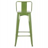 ΣΚΑΜΠΟ BAR ΜΕΤΑΛΛΙΚΟ MELITA ME ΠΛΑΤΗ ΣΕ LIGHT OLIVE GREEN HM8643.13 43Χ43Χ100εκ.