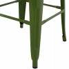 ΣΚΑΜΠΟ ΜΠΑΡ ΜΕΤΑΛΛΙΚΟ MELITA-PRO HM8642.53 ΣΕ LIGHT OLIVE GREEN 43x43x78Υεκ.