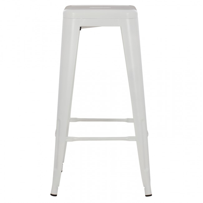 ΣΚΑΜΠΟ ΜΠΑΡ ΜΕΤΑΛΛΙΚΟ MELITA-PRO HM8642.41 ΣΕ ΛΕΥΚΟ ΜΑΤ 43x43x78Υεκ.
