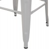 ΣΚΑΜΠΟ ΜΠΑΡ ΜΕΤΑΛΛΙΚΟ MELITA-PRO HM8642.41 ΣΕ ΛΕΥΚΟ ΜΑΤ 43x43x78Υεκ.