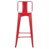ΣΚΑΜΠΟ BAR ME ΠΛΑΤΗ ΜΕΤΑΛΛΙΚΟ MELITA-PRO HM8643.44 ΚΟΚΚΙΝΟ 42x42x100Υεκ.