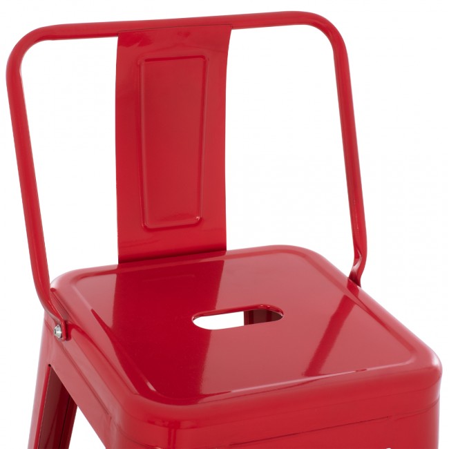 ΣΚΑΜΠΟ BAR ME ΠΛΑΤΗ ΜΕΤΑΛΛΙΚΟ MELITA-PRO HM8643.44 ΚΟΚΚΙΝΟ 42x42x100Υεκ.