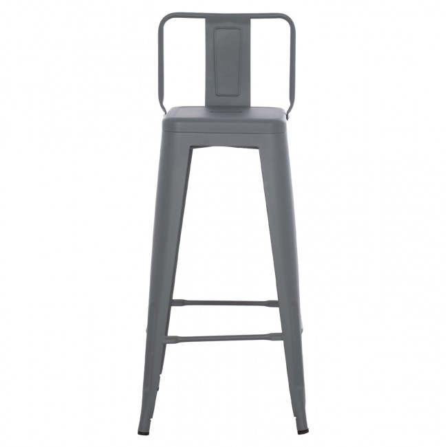 ΣΚΑΜΠΟ BAR ME ΠΛΑΤΗ ΜΕΤΑΛΛΙΚΟ MELITA-PRO HM8643.50 ΓΚΡΙ 42x42x100Υεκ.
