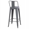 ΣΚΑΜΠΟ BAR ME ΠΛΑΤΗ ΜΕΤΑΛΛΙΚΟ MELITA-PRO HM8643.50 ΓΚΡΙ 42x42x100Υεκ.