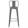ΣΚΑΜΠΟ BAR ME ΠΛΑΤΗ ΜΕΤΑΛΛΙΚΟ MELITA-PRO HM8643.50 ΓΚΡΙ 42x42x100Υεκ.